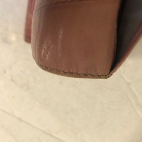 COACH Soho Compact Bi Fold Leather Wallet Card Case Coin Zipper Bag Clutch Pink - Picture 11 of 16